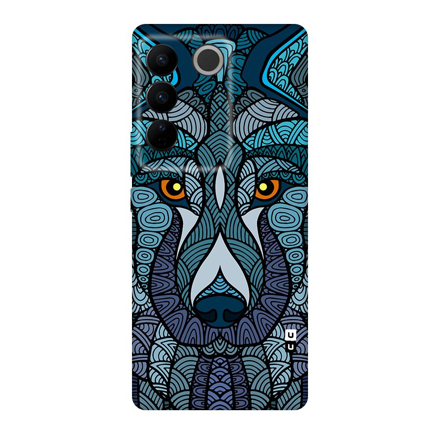 Ethnic Wolf Art Illustration Original Polycarbonate Back Case for Vivo V27