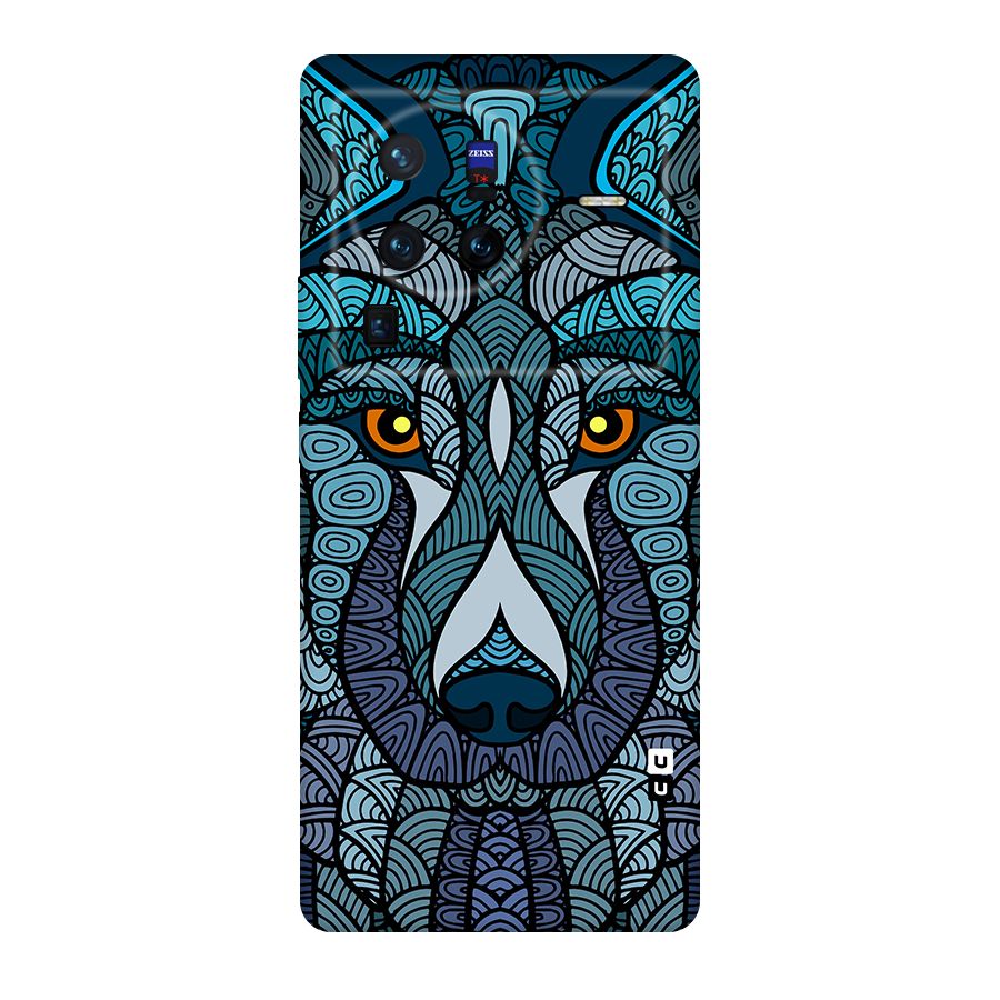 Ethnic Wolf Art Illustration Original Polycarbonate Back Case for Vivo X80