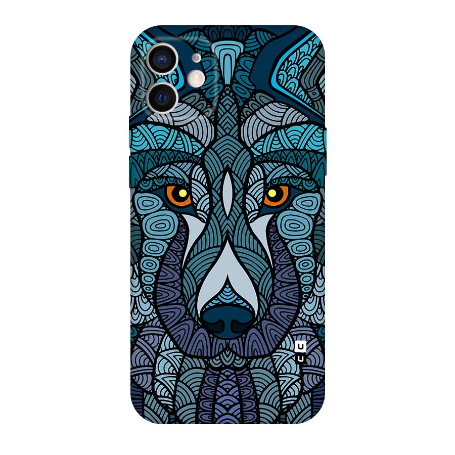 Ethnic Wolf Art Illustration Original Polycarbonate Back Case for iPhone 12