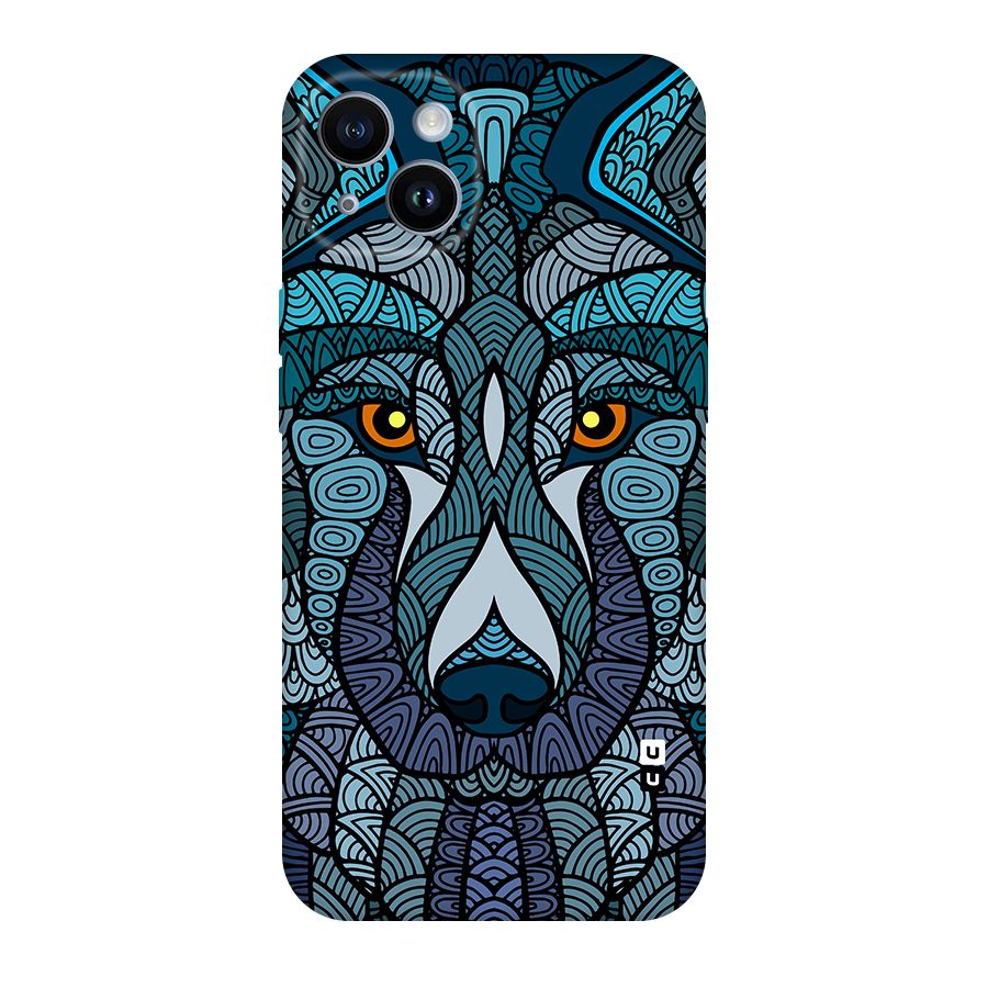 Ethnic Wolf Art Illustration Original Polycarbonate Back Case for iPhone 14
