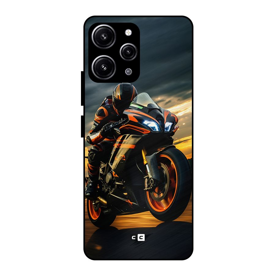 Evening Highway Glass Back Case for Redmi 12 4G
