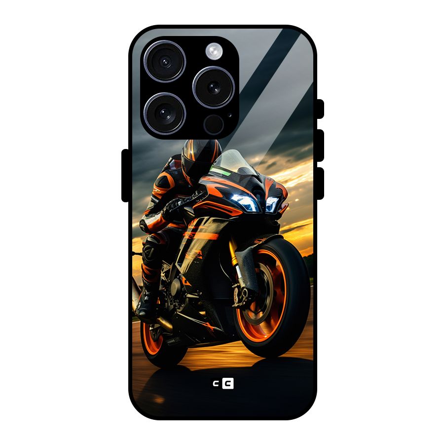 Evening Highway Glass Back Case for iPhone 15 Pro
