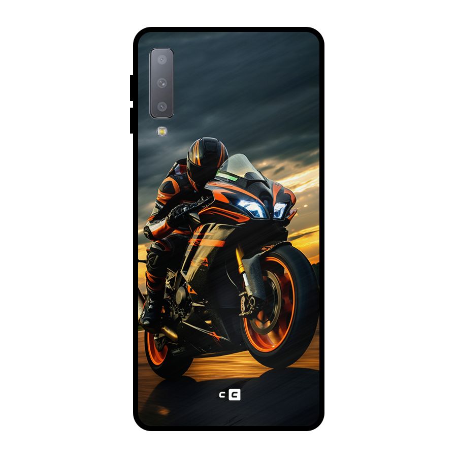 Evening Highway Metal Back Case for Galaxy A7 (2018)