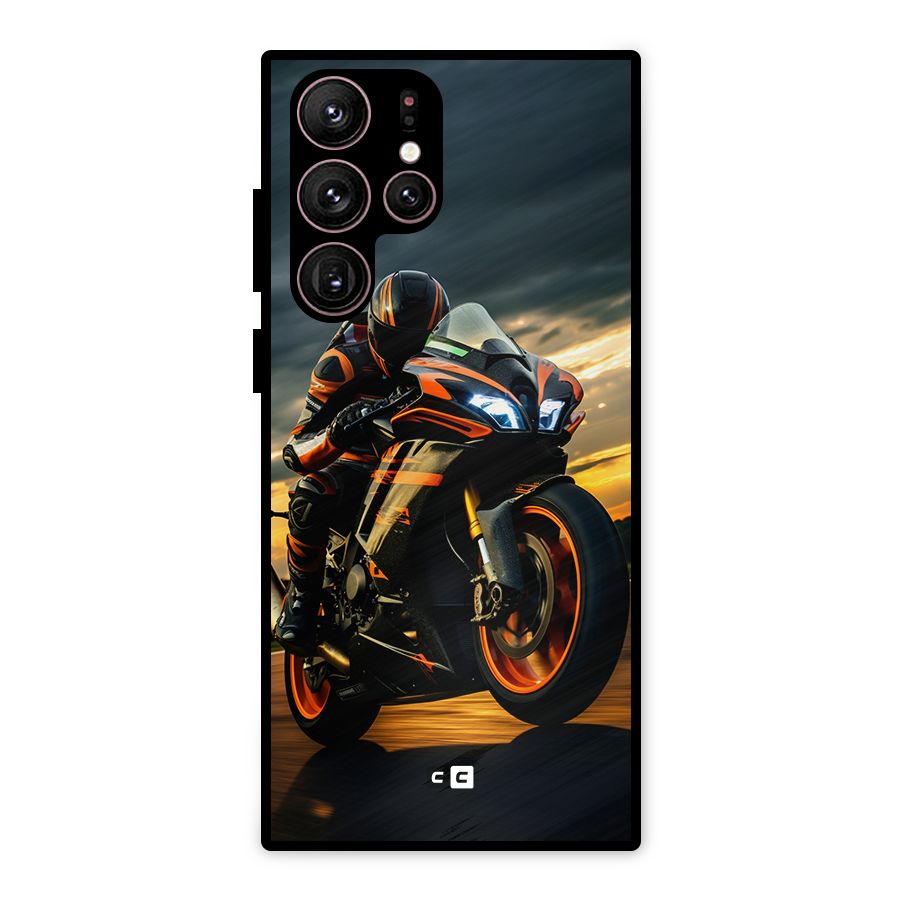 Evening Highway Metal Back Case for Galaxy S22 Ultra 5G