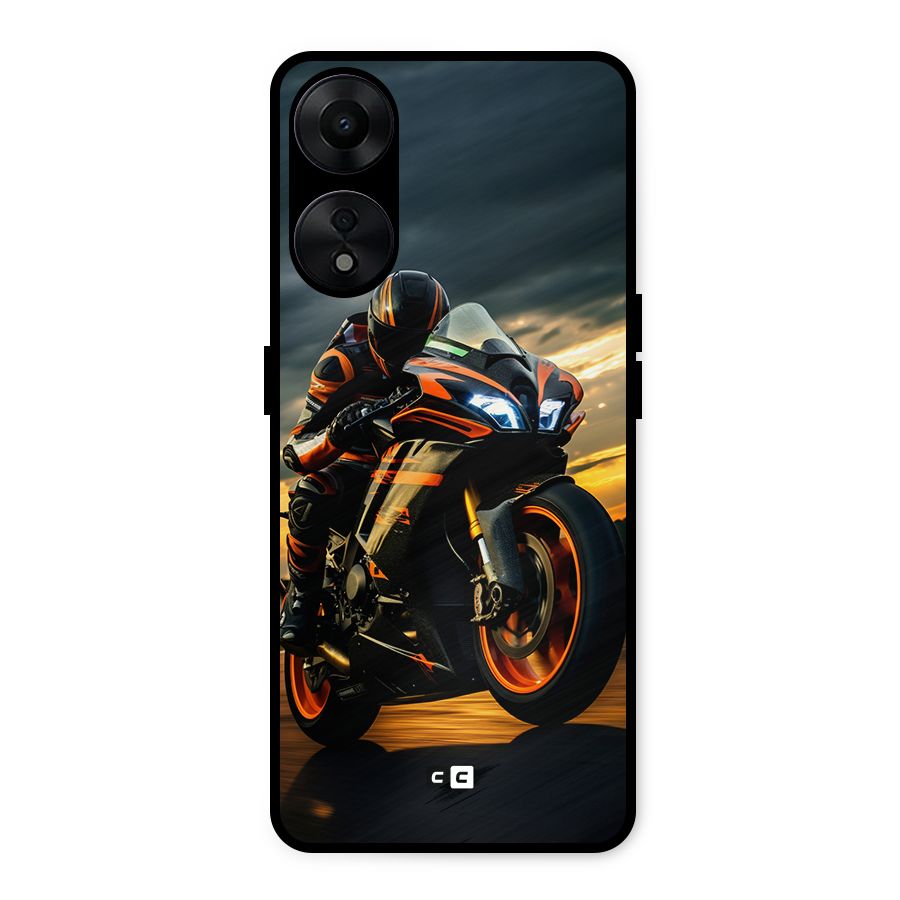 Evening Highway Metal Back Case for Oppo A78 5G