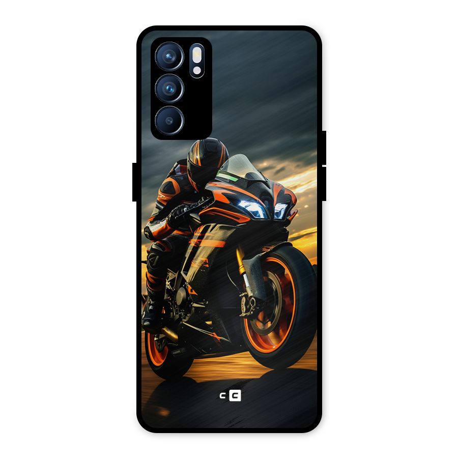 Evening Highway Metal Back Case for Oppo Reno6 5G
