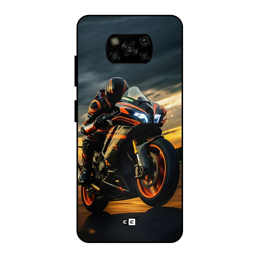 Evening Highway Metal Back Case for Poco X3