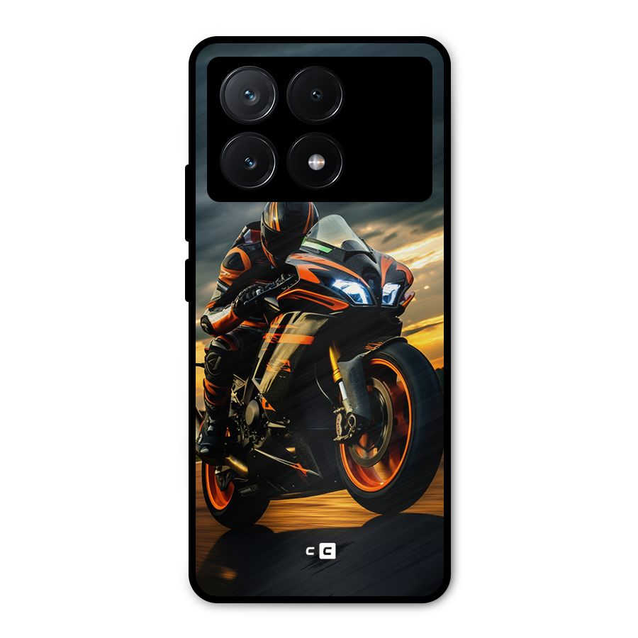 Evening Highway Metal Back Case for Poco X6 Pro