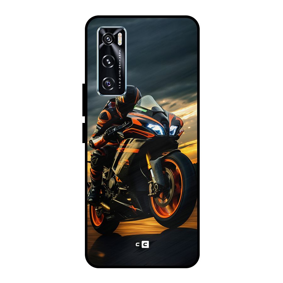 Evening Highway Metal Back Case for Vivo V20 SE