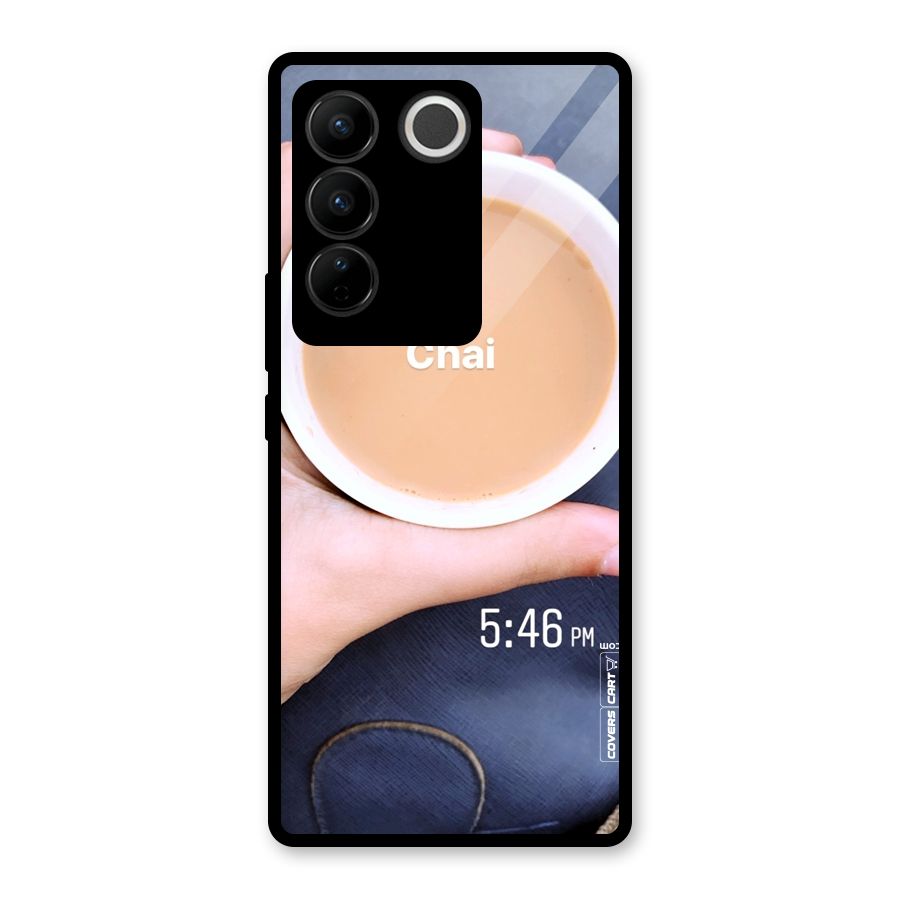Evening Tea Glass Back Case for Vivo V27