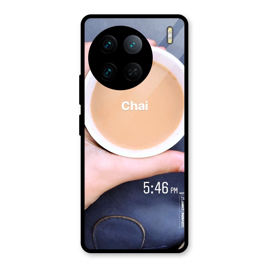 Evening Tea Glass Back Case for Vivo X90 Pro