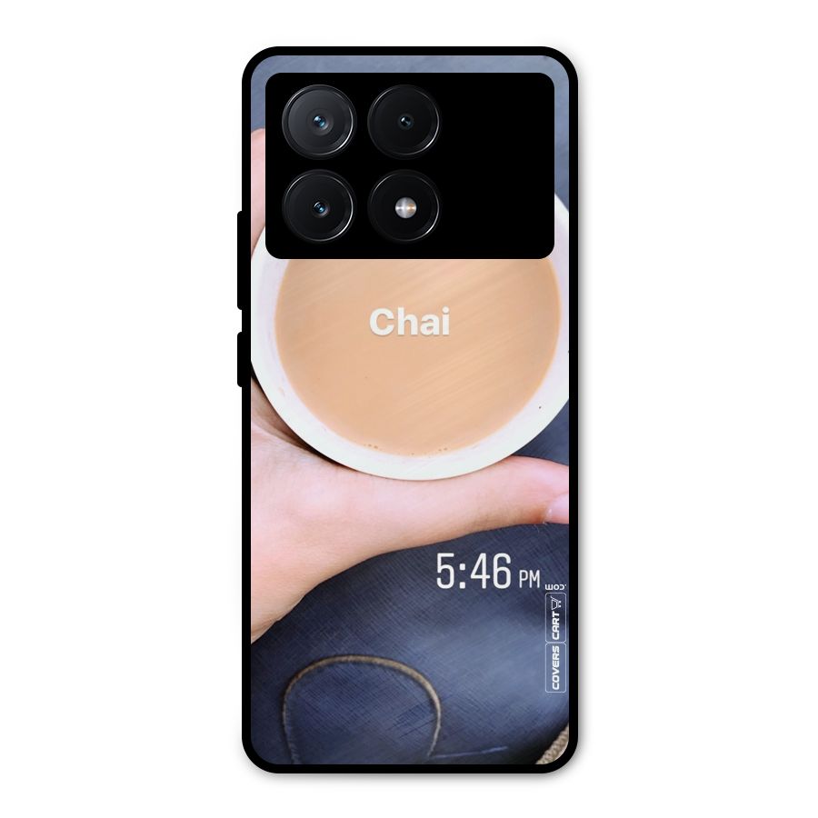 Evening Tea Metal Back Case for Poco X6 Pro