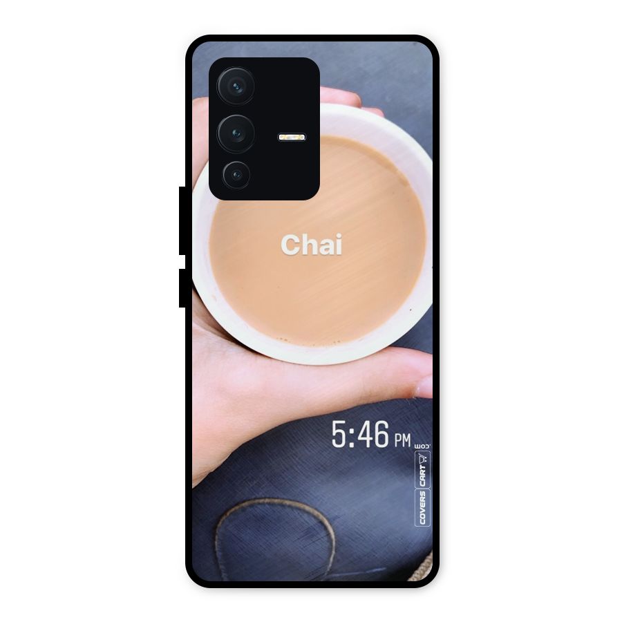 Evening Tea Metal Back Case for Vivo V23 5G