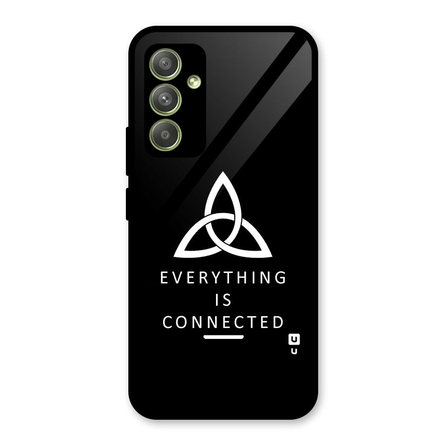 Everything is Connected Typography Glass Back Case for Galaxy A54