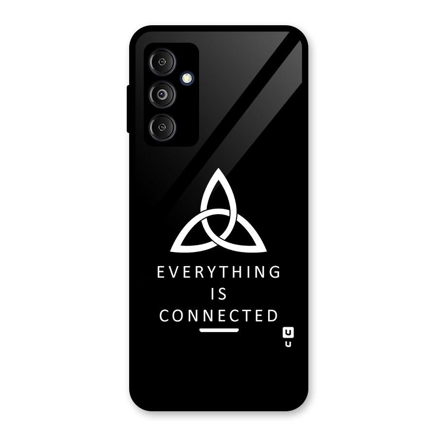 Everything is Connected Typography Glass Back Case for Galaxy M14 5G