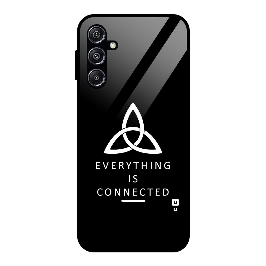 Everything is Connected Typography Glass Back Case for Galaxy M34 5G