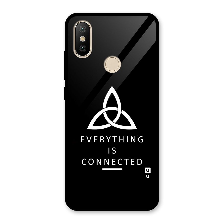 Everything is Connected Typography Glass Back Case for Redmi A2