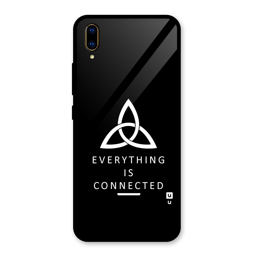 Everything is Connected Typography Glass Back Case for Vivo V11 Pro