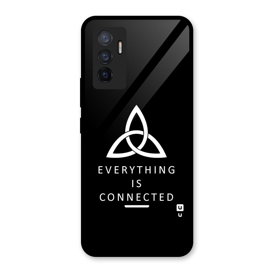 Everything is Connected Typography Glass Back Case for Vivo V23e