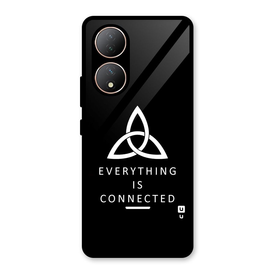 Everything is Connected Typography Glass Back Case for Vivo Y100A