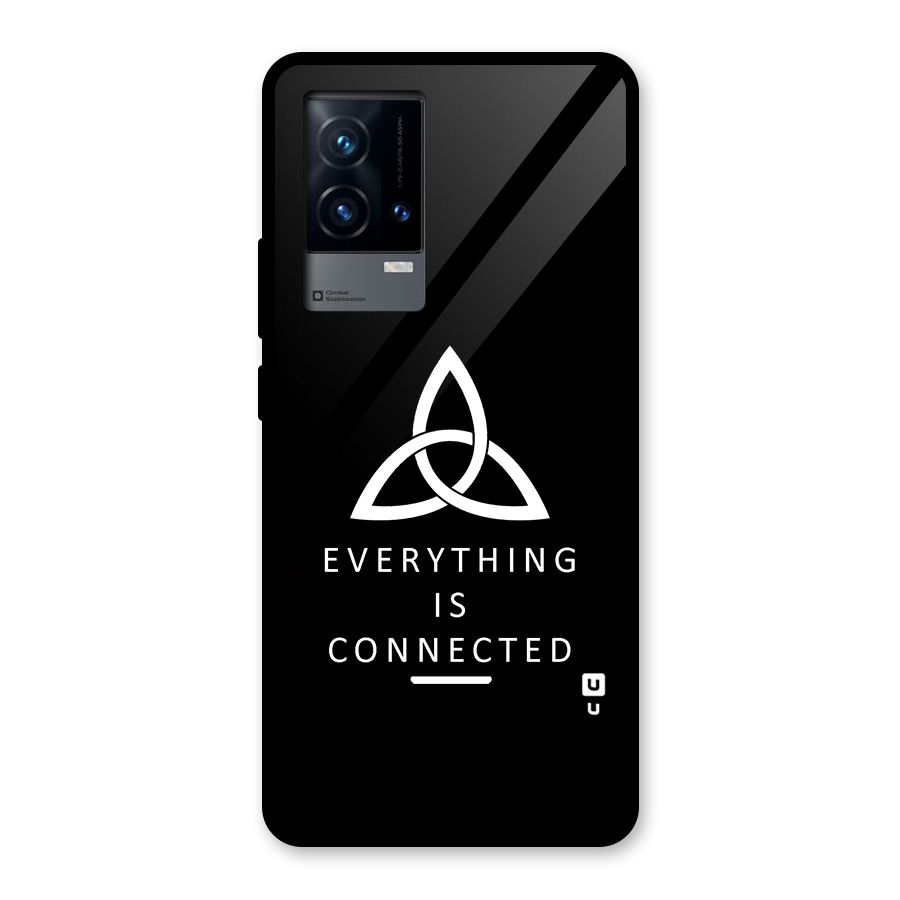 Everything is Connected Typography Glass Back Case for iQOO 9 5G