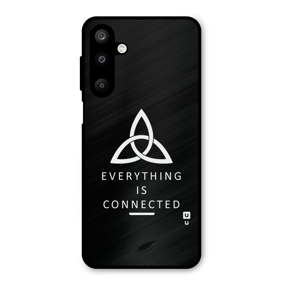 Everything is Connected Typography Metal Back Case for Galaxy M16