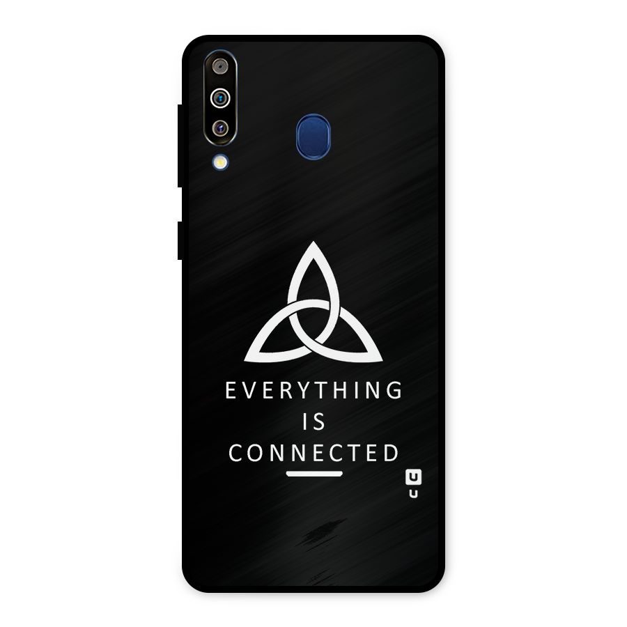 Everything is Connected Typography Metal Back Case for Galaxy M30