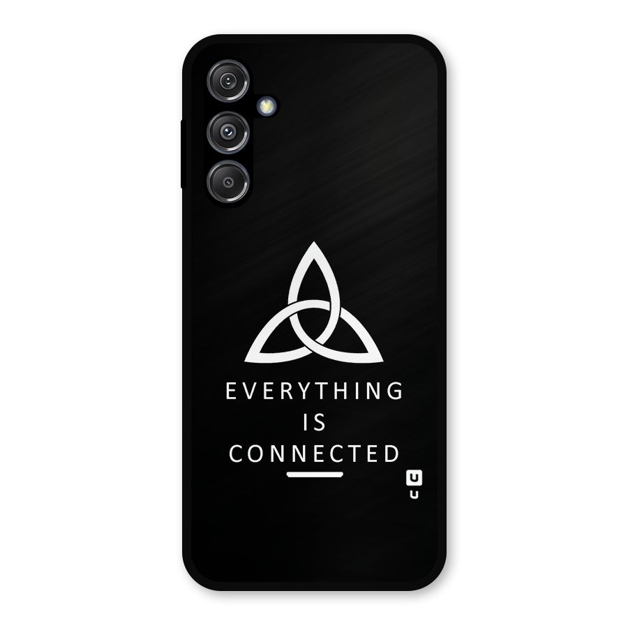Everything is Connected Typography Metal Back Case for Galaxy M34 5G