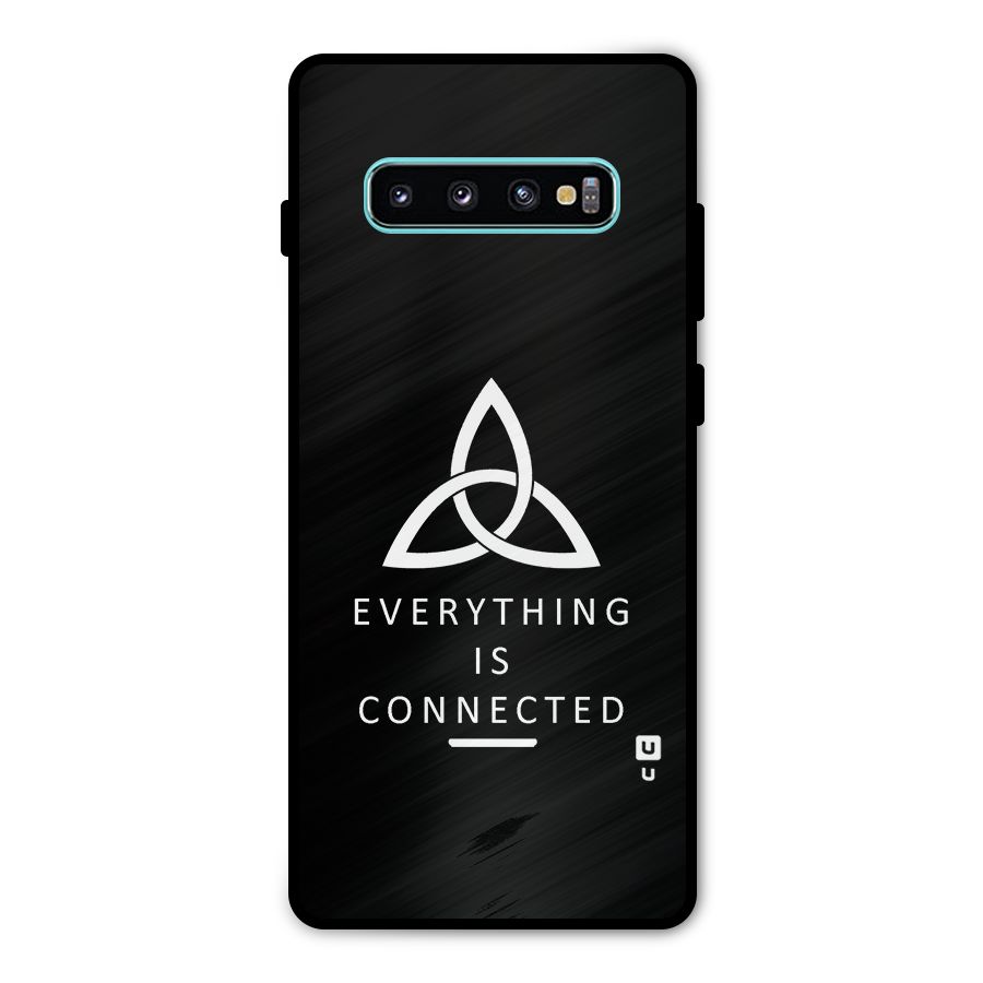 Everything is Connected Typography Metal Back Case for Galaxy S10 Plus
