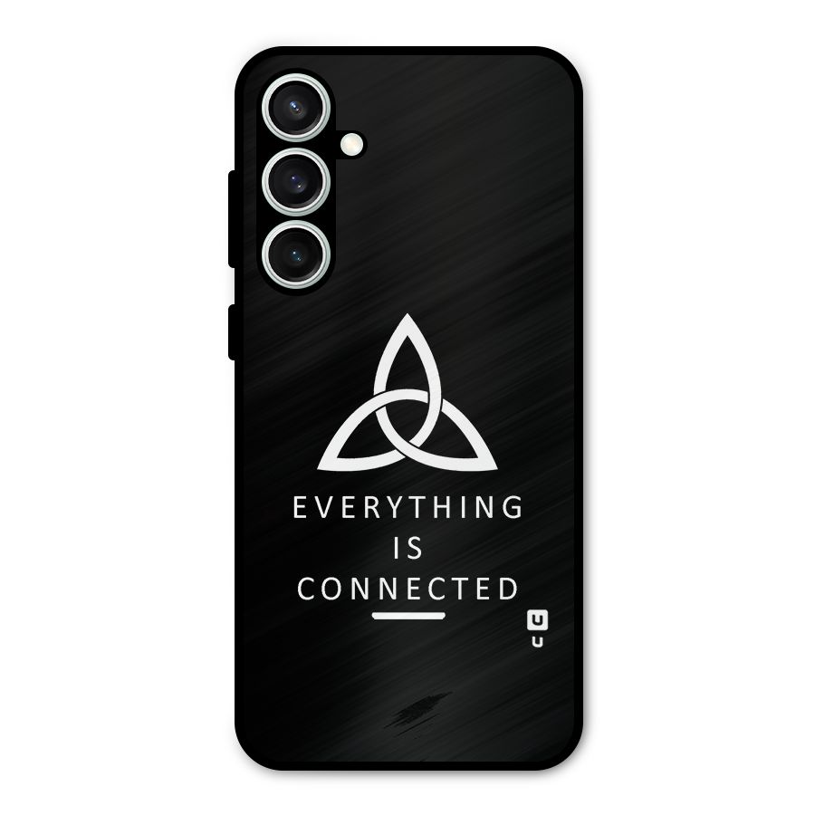 Everything is Connected Typography Metal Back Case for Galaxy S23 FE