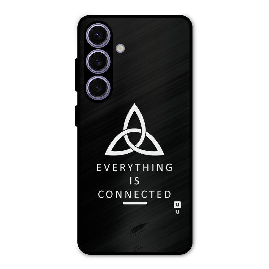 Everything is Connected Typography Metal Back Case for Galaxy S24