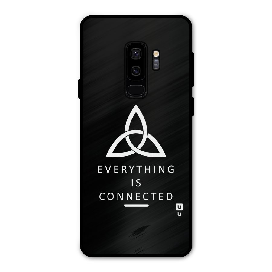 Everything is Connected Typography Metal Back Case for Galaxy S9 Plus