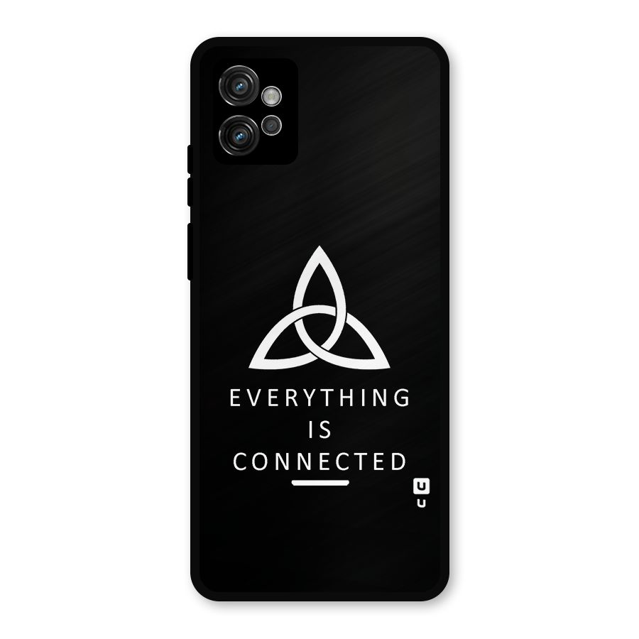 Everything is Connected Typography Metal Back Case for Moto G32