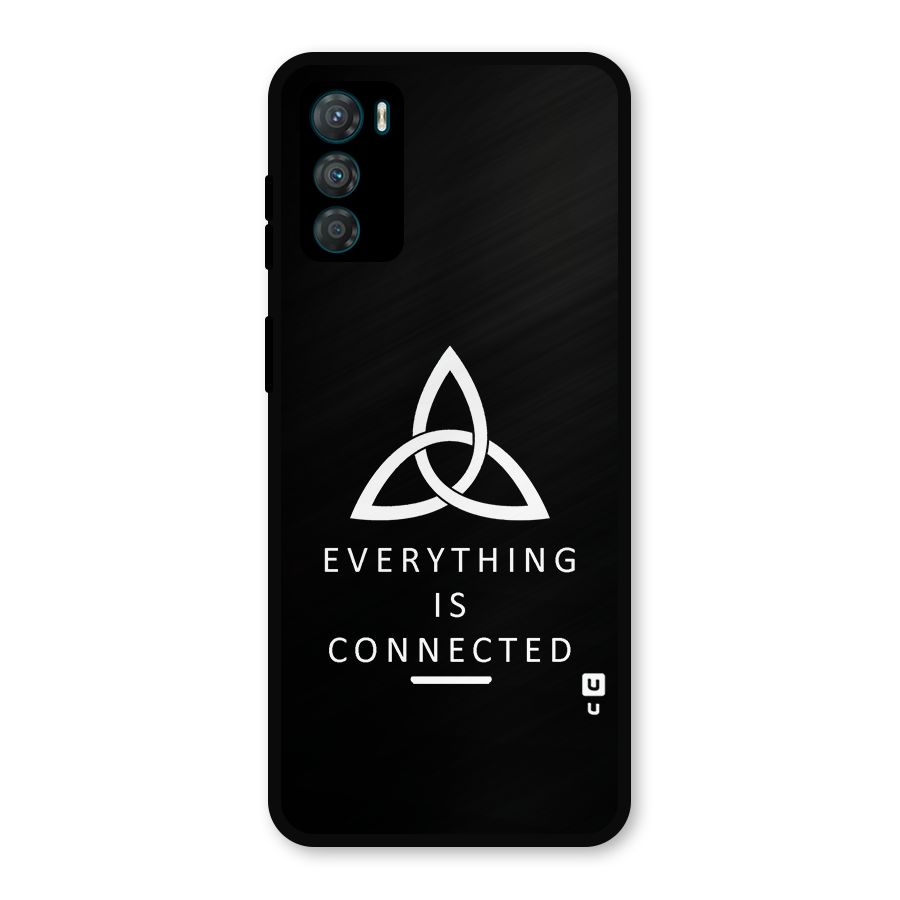 Everything is Connected Typography Metal Back Case for Moto G42