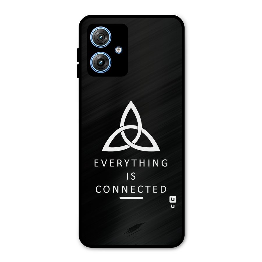Everything is Connected Typography Metal Back Case for Moto G54