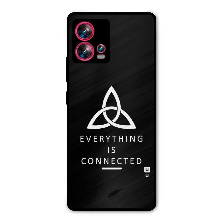 Everything is Connected Typography Metal Back Case for Motorola Edge 30 Fusion