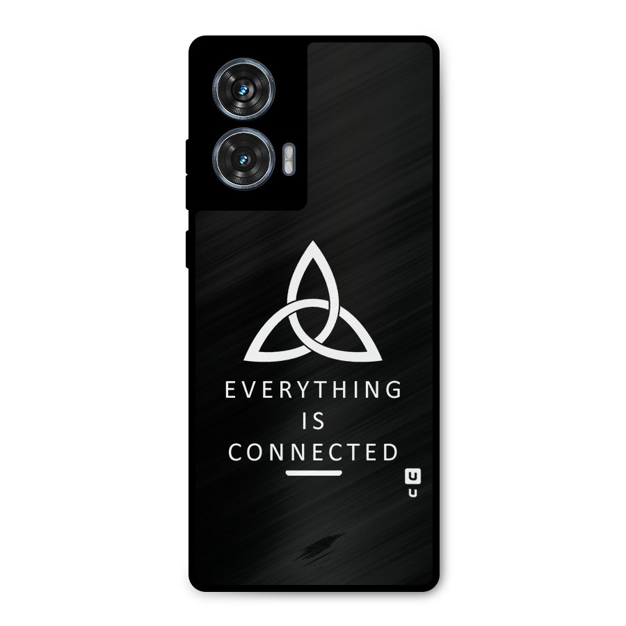 Everything is Connected Typography Metal Back Case for Motorola Edge 50 Fusion
