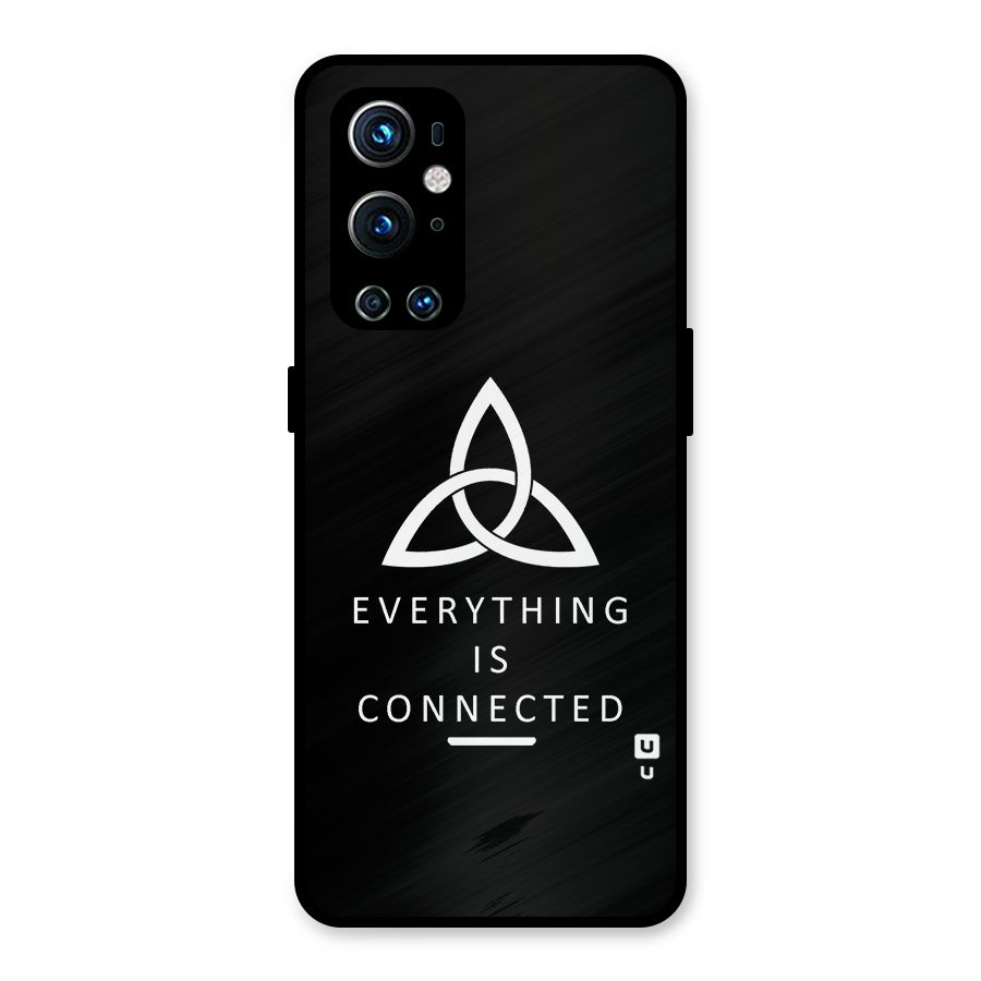 Everything is Connected Typography Metal Back Case for OnePlus 9 Pro