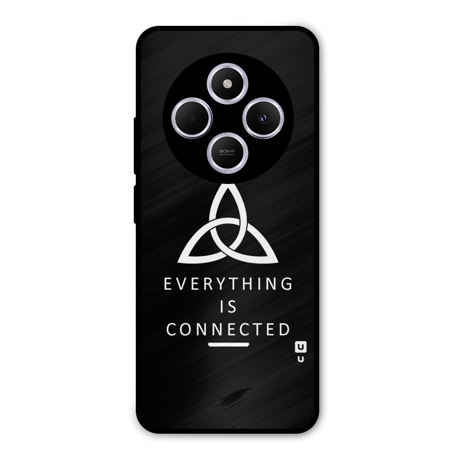 Everything is Connected Typography Metal Back Case for Poco M7