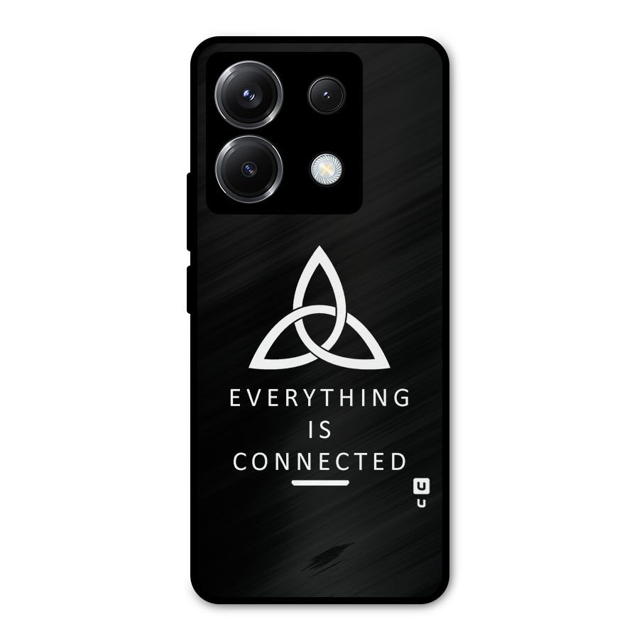 Everything is Connected Typography Metal Back Case for Poco X6
