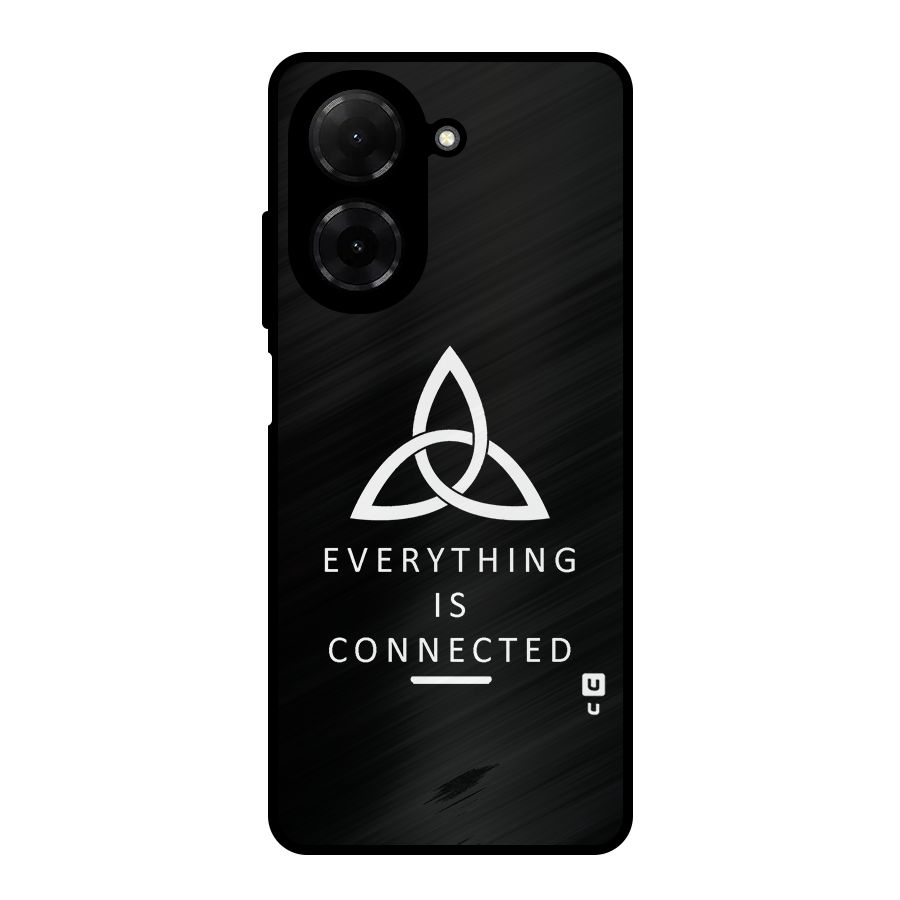 Everything is Connected Typography Metal Back Case for Redmi A5 4G