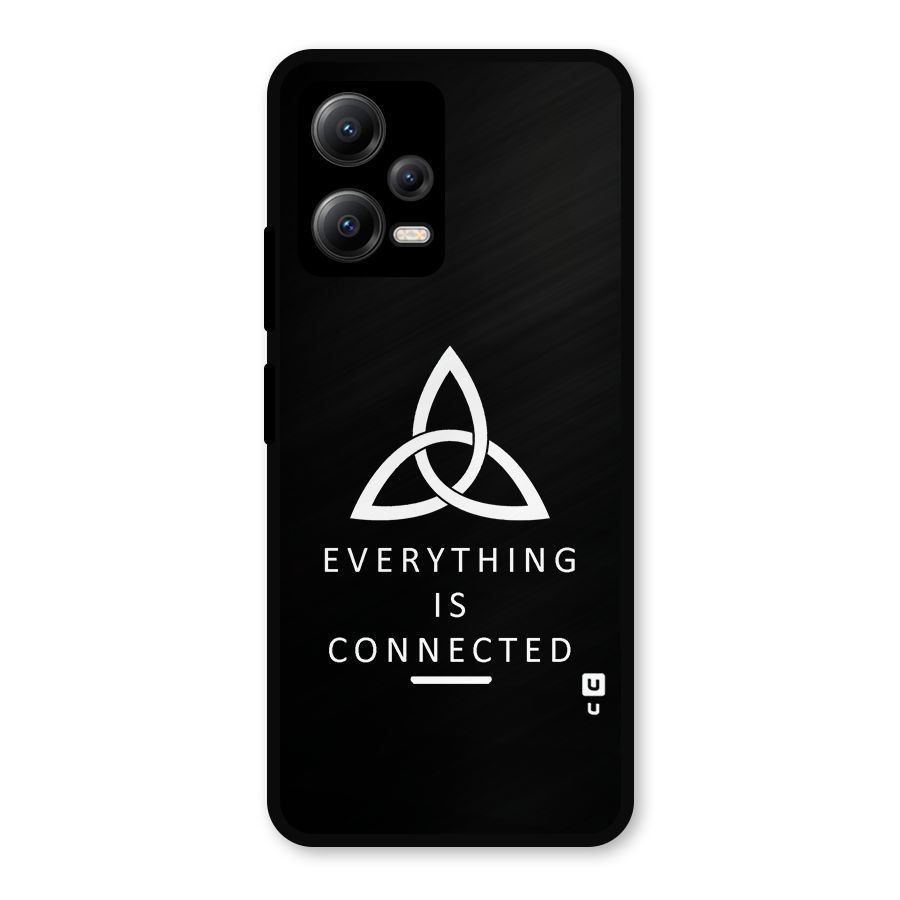 Everything is Connected Typography Metal Back Case for Redmi Note 12 5G