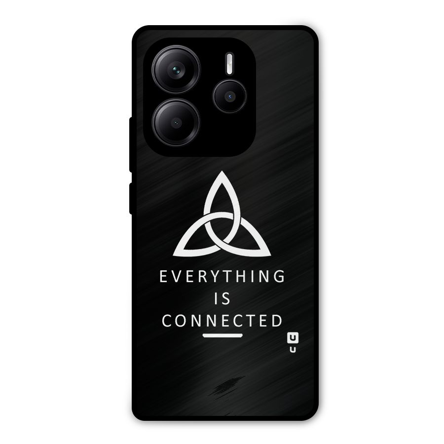 Everything is Connected Typography Metal Back Case for Redmi Note 14 5G