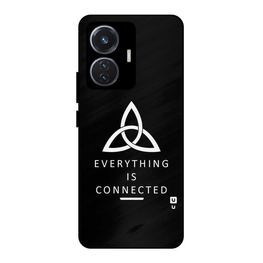 Everything is Connected Typography Metal Back Case for Vivo T1 44W