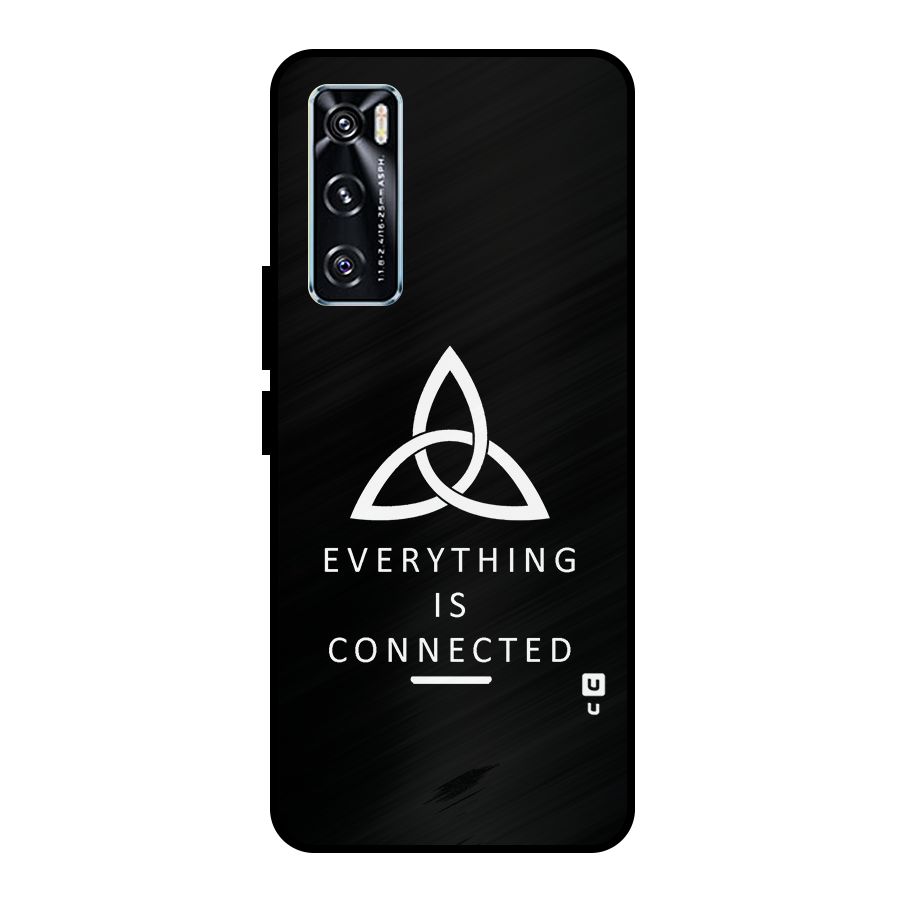 Everything is Connected Typography Metal Back Case for Vivo V20 SE