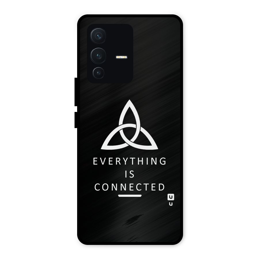 Everything is Connected Typography Metal Back Case for Vivo V23 5G