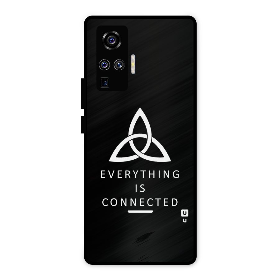 Everything is Connected Typography Metal Back Case for Vivo X50 Pro