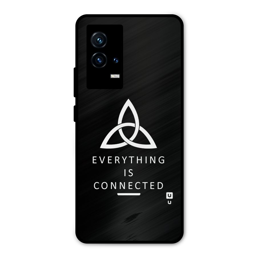 Everything is Connected Typography Metal Back Case for iQOO 9 5G