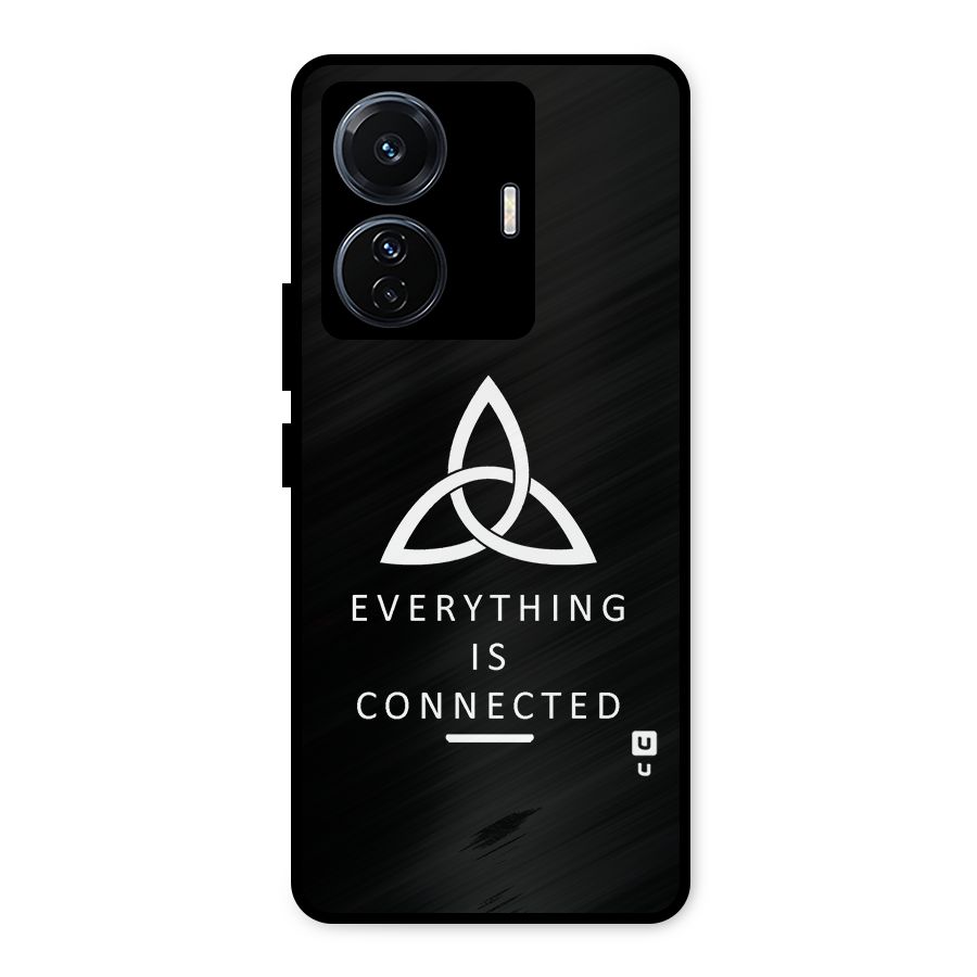 Everything is Connected Typography Metal Back Case for iQOO Z6