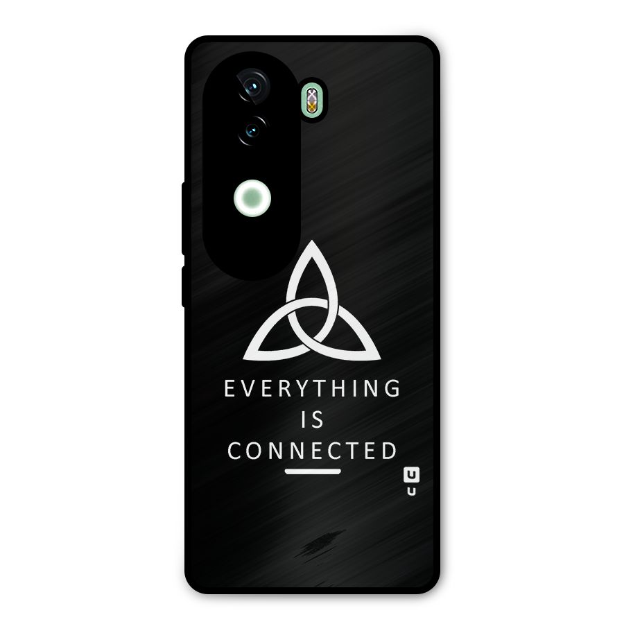 Everything is Connected Typography Metal Back Case for iQOO Z9s